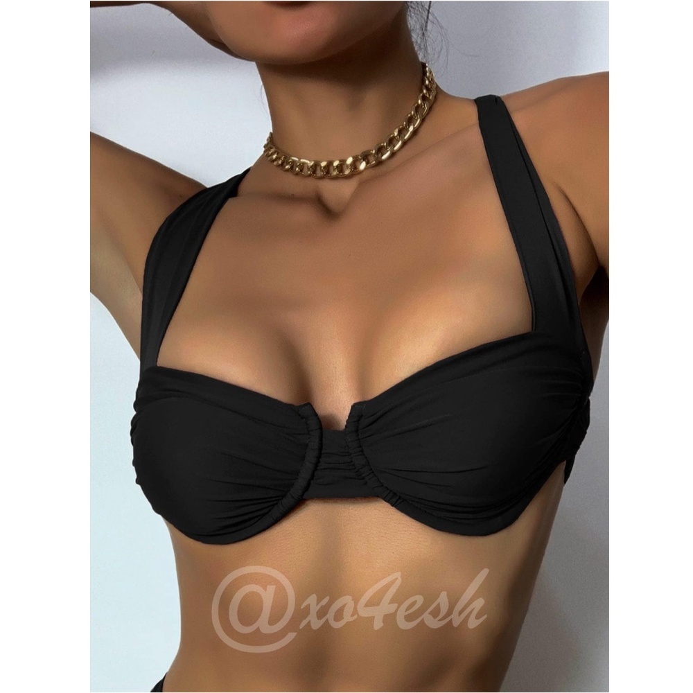 Black Swim Bra Top